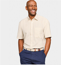 Pegasus Short Sleeve Seersucker Stripe Shirt - MF646
